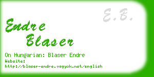 endre blaser business card